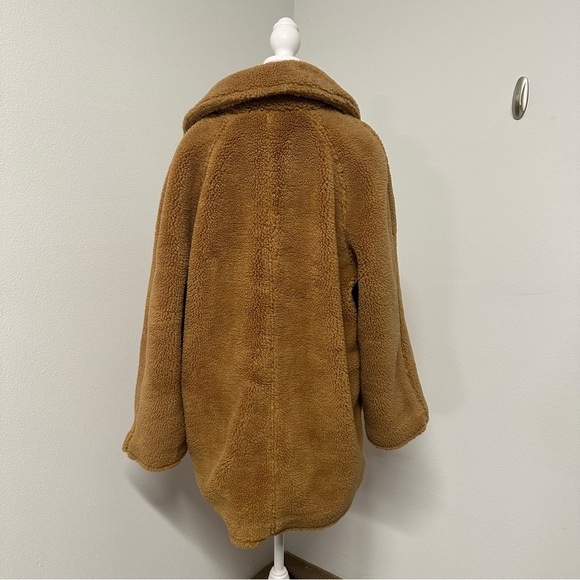 GAP Teddy Sherpa Coat – Brown – Size L - Picture 3 of 10